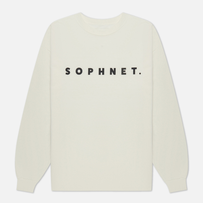 Мужской лонгслив SOPHNET. Classic Logo Baggy белый, Размер L