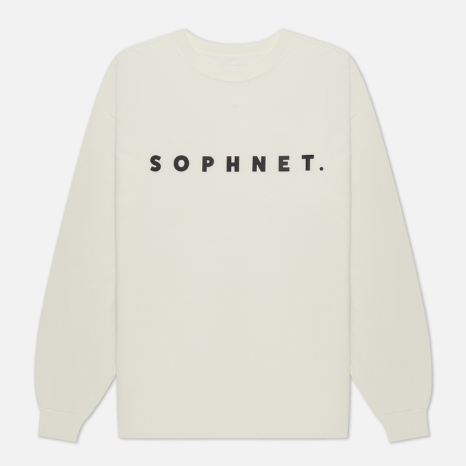Мужской лонгслив SOPHNET. Classic Logo Baggy белый, Размер XL