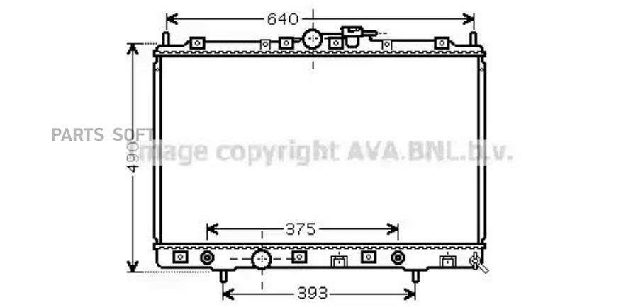 

AVA MT2200_радиатор системы охлаждения! АКПП Mitsubishi Pajero Pinin 1.8-2.0i 16V 01-05