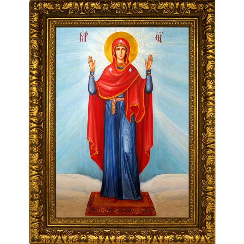 

Нерушимая стена. Икона Божьей Матери на холсте.