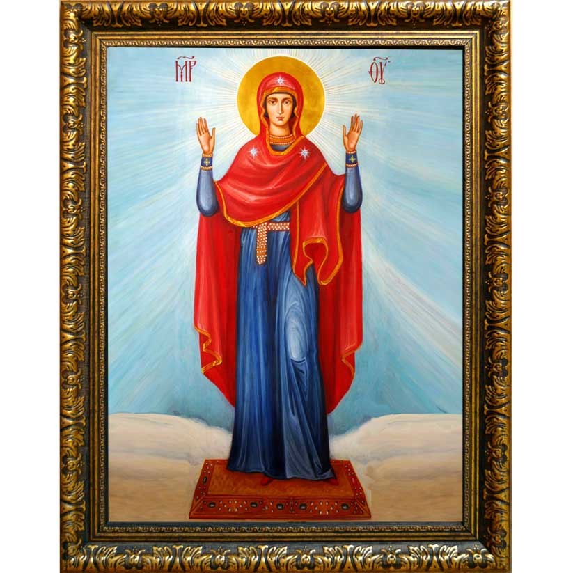 

Нерушимая стена. Икона Божьей Матери на холсте.