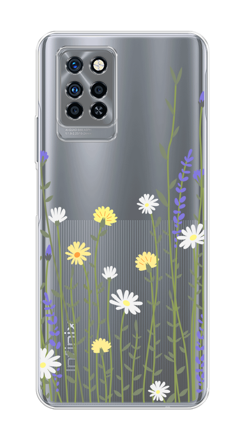 

Чехол на Infinix Note 10 Pro "Ромашка и лаванда", Зеленый;желтый;прозрачный, 3100150-1