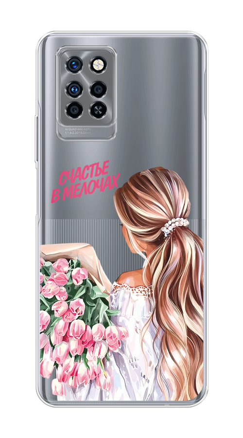 

Чехол на Infinix Note 10 Pro "Простые радости", Прозрачный;розовый;белый;бежевый, 3100150-1