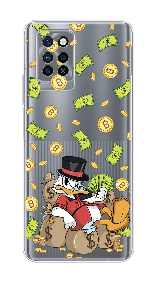 

Чехол на Infinix Note 10 Pro "Скрудж Макдак в красном", Красный;черный;коричневый;прозрачный, 3100150-1