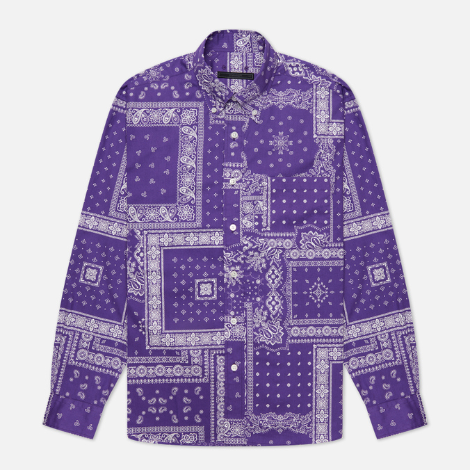 

Мужская рубашка SOPHNET. Pattern Big B.D. фиолетовый, Размер S, Pattern Big B.D.