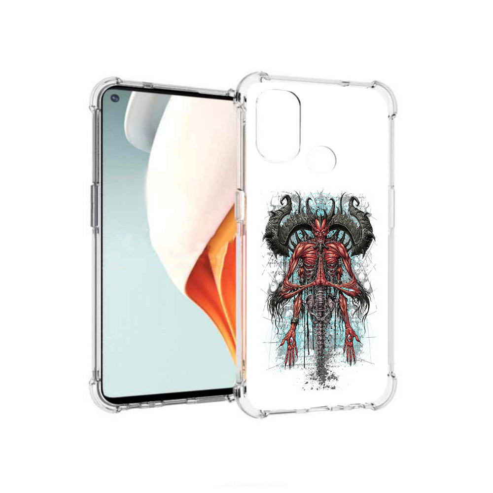 

Чехол MyPads Tocco для OnePlus Nord N100 дьявол (PT227045.141.340), Прозрачный, Tocco