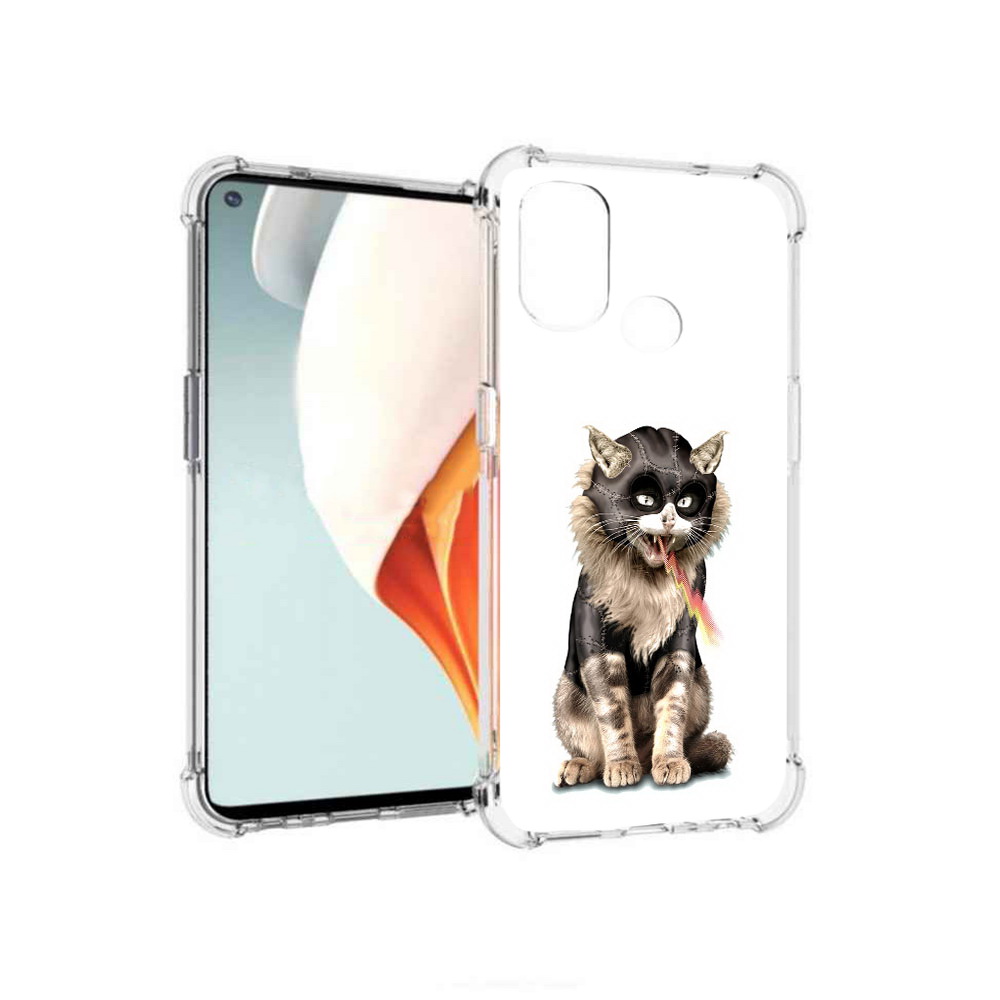 

Чехол MyPads Tocco для OnePlus Nord N100 дьяволский кот (PT227045.141.341), Прозрачный, Tocco
