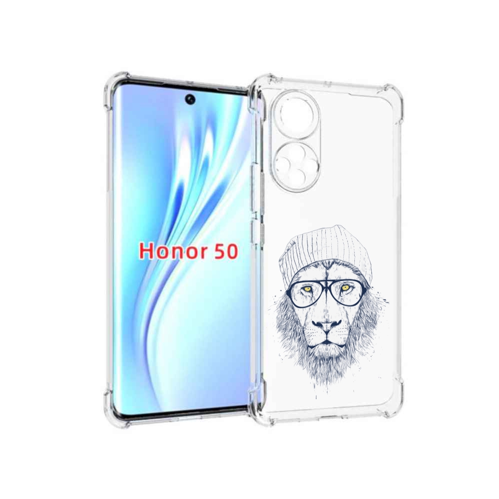 

Чехол бампер MyPads хиппи лев для Honor 50., Прозрачный, Tocco