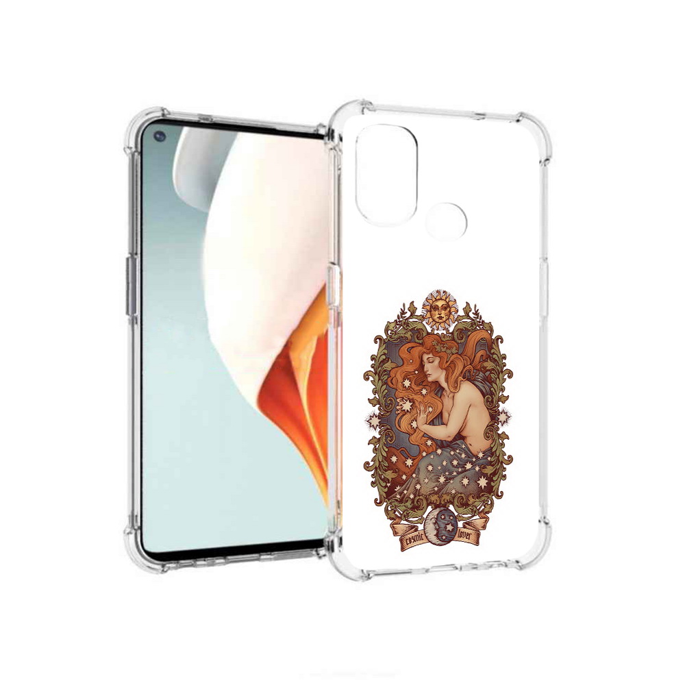 

Чехол MyPads Tocco для OnePlus Nord N100 звездная девушка абстракция (PT227045.141.351), Прозрачный, Tocco