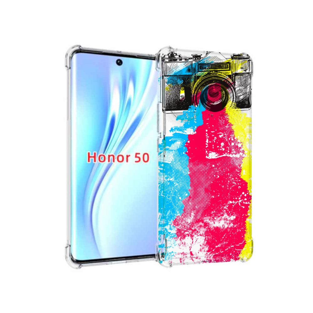 

Чехол бампер MyPads цветной фотоаппарат для Honor 50., Прозрачный, Tocco