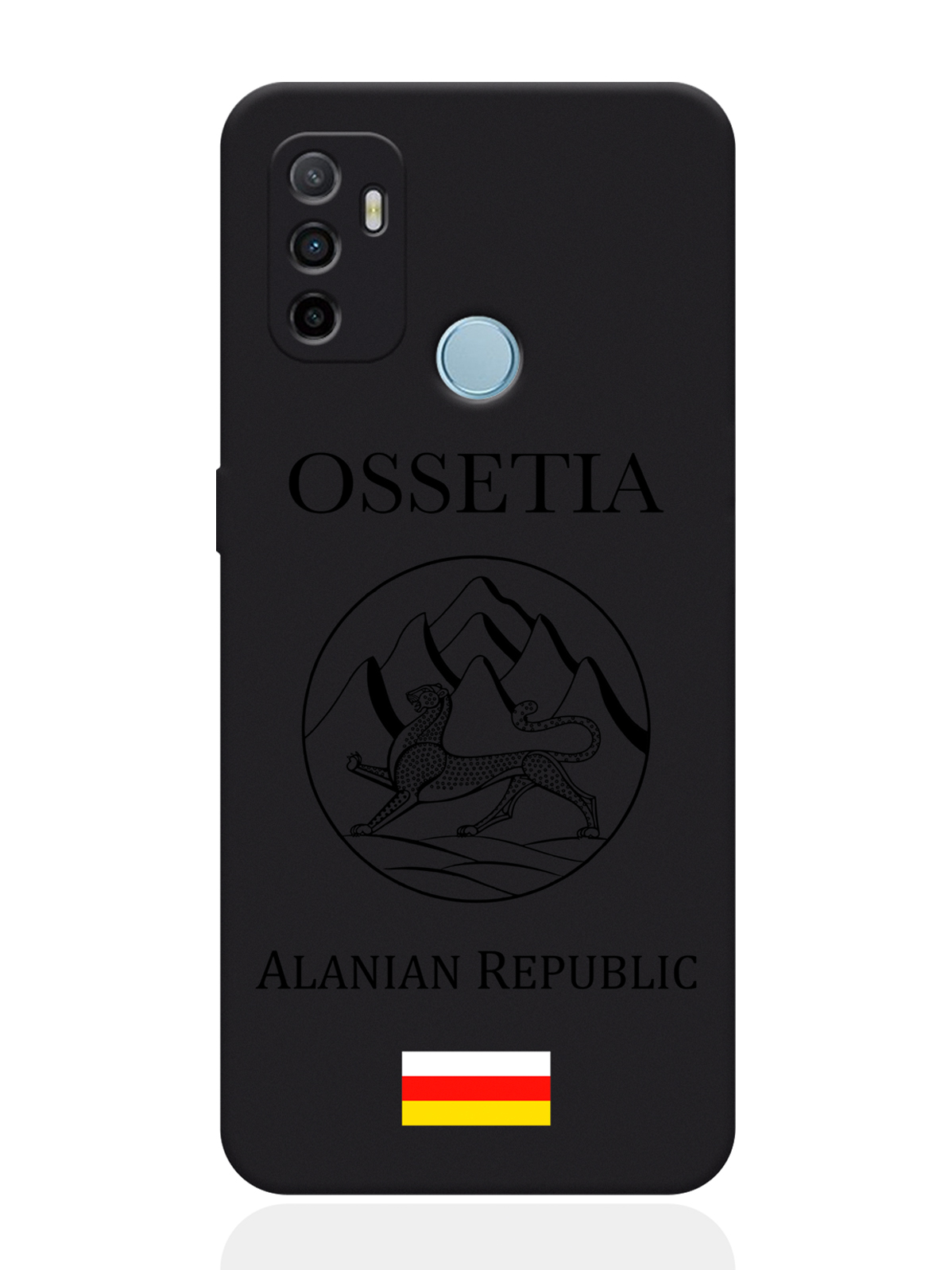 

Чехол для смартфона Oppo A53 черный силиконовый Черный лаковый Герб Северной Осетии, Oppo