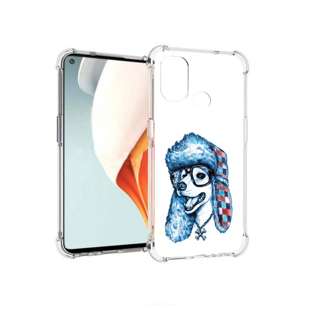 

Чехол MyPads Tocco для OnePlus Nord N100 зимний пес (PT227045.141.362), Прозрачный, Tocco