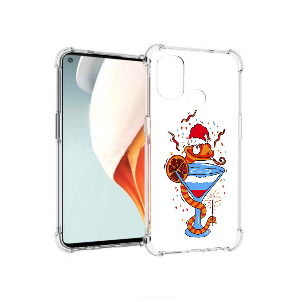 

Чехол MyPads Tocco для OnePlus Nord N100 змейка (PT227045.141.364), Прозрачный, Tocco