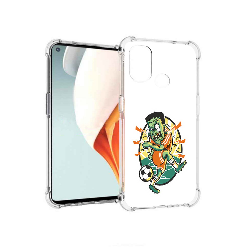 

Чехол MyPads Tocco для OnePlus Nord N100 зомби футболист (PT227045.141.368), Прозрачный, Tocco