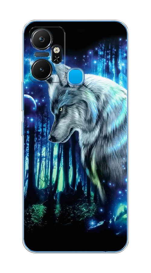 

Чехол на Infinix Smart 6 Plus "Сказочный волк", Синий;серебристый;черный, 3102350-1