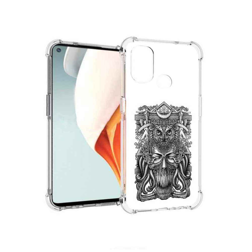 

Чехол MyPads Tocco для OnePlus Nord N100 зубастая сова (PT227045.141.369), Прозрачный, Tocco