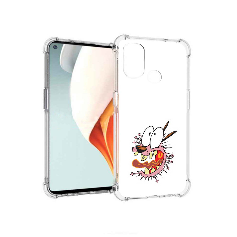 

Чехол MyPads Tocco для OnePlus Nord N100 испуганный бобик (PT227045.141.381), Прозрачный, Tocco