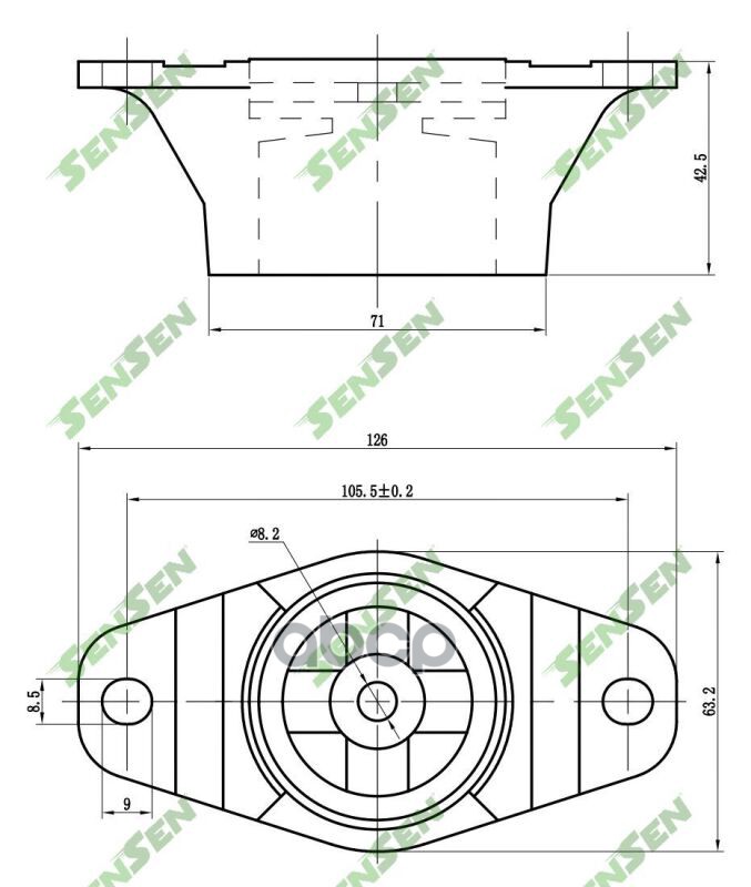 

Опора Амортизатора Заднего Mazda 3, Ford Focus C-Max 03> Sensen арт. M61142