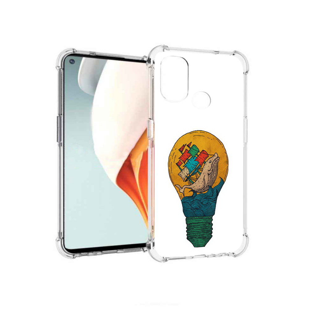 Чехол MyPads Tocco для OnePlus Nord N100 кит в лампочке с парусами (PT227045.141.387)