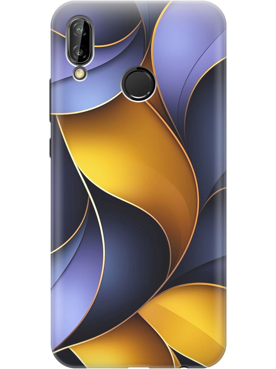 

Силиконовый чехол на Huawei P20 Lite / Nova 3e с принтом "Желто-сиреневые изгибы", Прозрачный;желтый;фиолетовый, 717614231