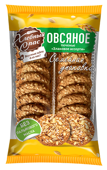 

Печенье Хлебный спас Злаковое ассорти овсяное 500 г