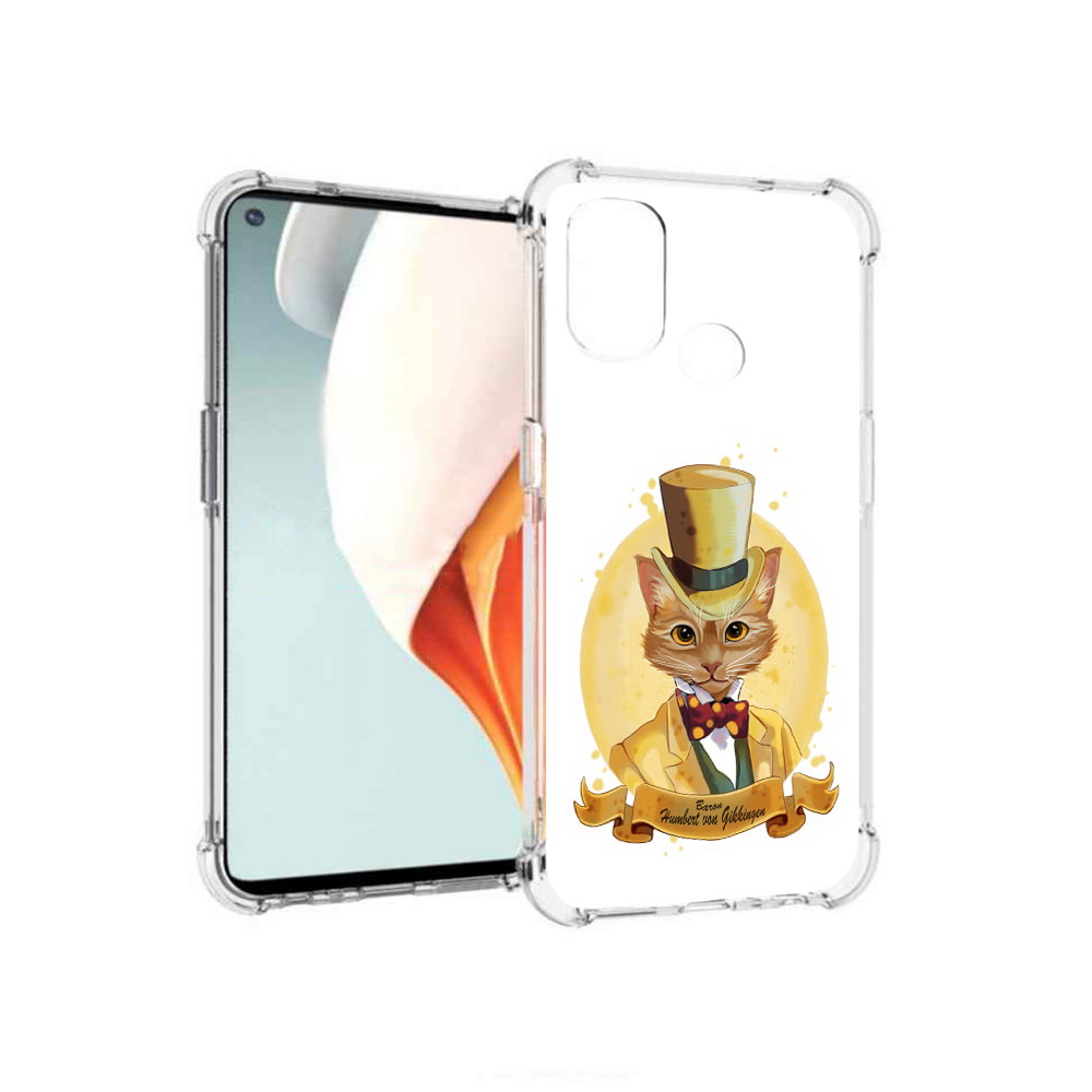 

Чехол MyPads Tocco для OnePlus Nord N100 кот юрист (PT227045.141.401), Прозрачный, Tocco