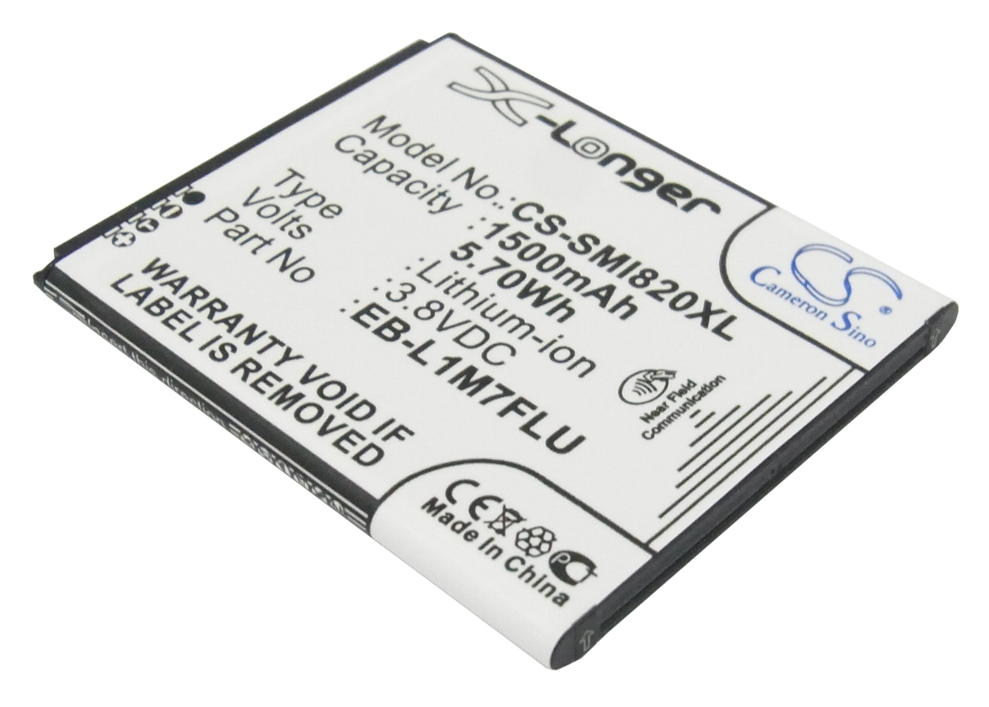 фото Аккумулятор cs-smi820xl eb-l1m7flu для samsung galaxy s iii mini 3.8v/1500mah/5.70wh cameron sino