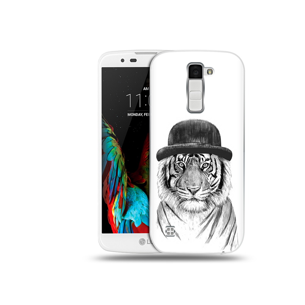 

Чехол MyPads Tocco для LG K10 тигр британец (PT30014.80.641), Прозрачный, Tocco
