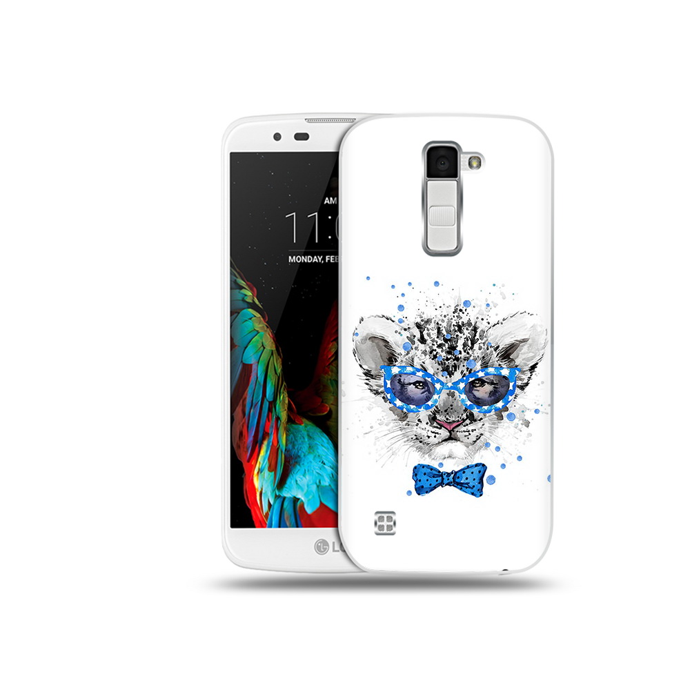 

Чехол MyPads Tocco для LG K10 тигренок с бабочкой (PT30014.80.642), Прозрачный, Tocco