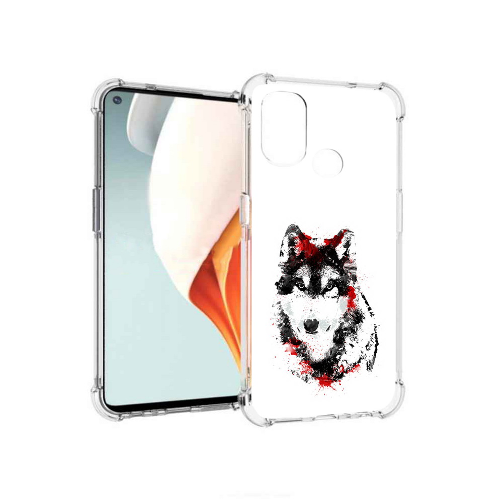 

Чехол MyPads Tocco для OnePlus Nord N100 кровавый волк (PT227045.141.416), Прозрачный, Tocco