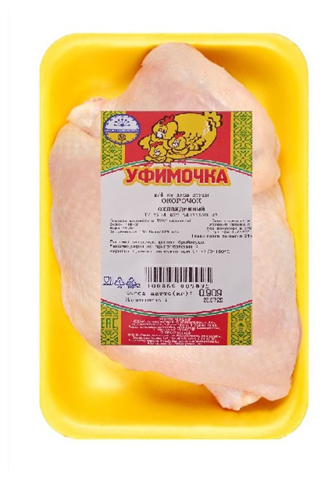 

Окорочок цыпленка Уфимочка охлажденный +-1 кг