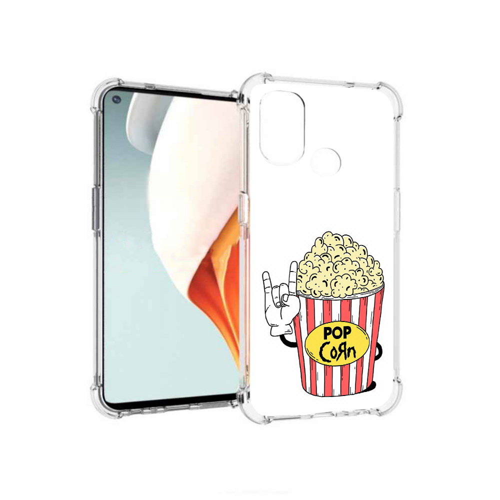 

Чехол MyPads Tocco для OnePlus Nord N100 крутой попкорн (PT227045.141.427), Прозрачный, Tocco