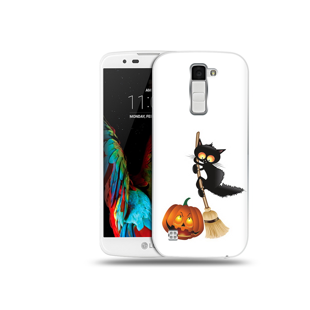 

Чехол MyPads Tocco для LG K10 хэлуинский котик (PT30014.80.667), Прозрачный, Tocco