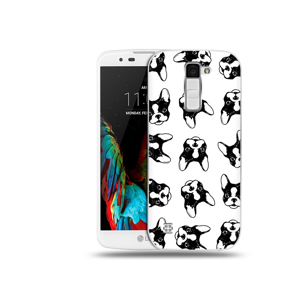 

Чехол MyPads Tocco для LG K10 черно белые собачки (PT30014.80.683), Прозрачный, Tocco