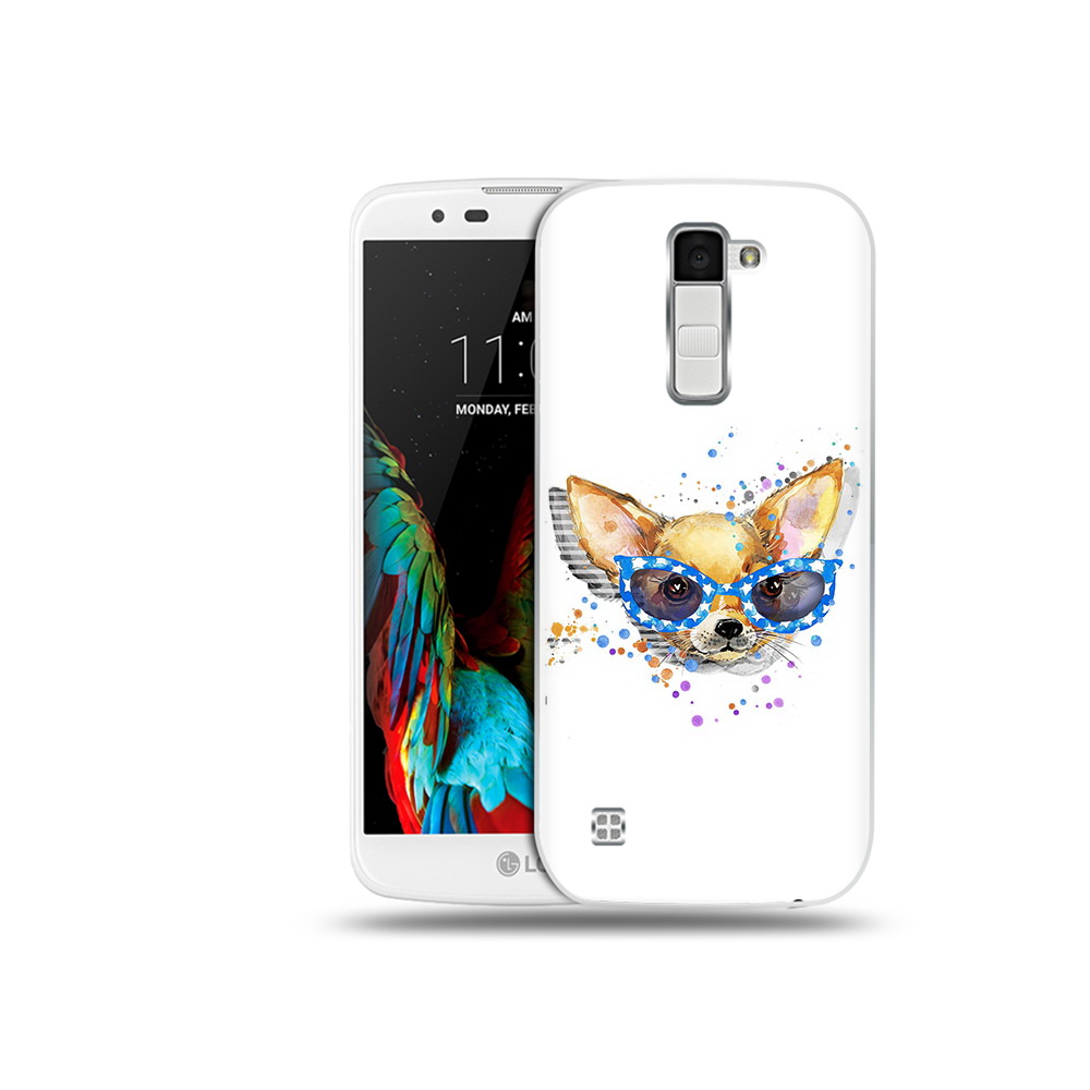 

Чехол MyPads Tocco для LG K10 чихуа-хуа в очках (PT30014.80.691), Прозрачный, Tocco