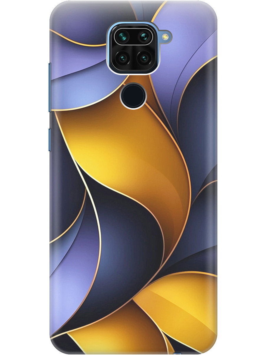 

Силиконовый чехол на Xiaomi Redmi Note 9 с принтом "Желто-сиреневые изгибы", Прозрачный;желтый;фиолетовый, 723101331