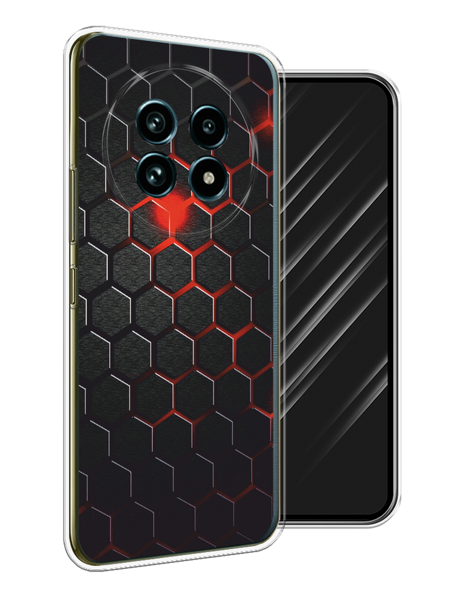 

Чехол Awog на Realme 13 Pro+/13 Pro "Фон соты красные", Красный;черный, 2518150-1