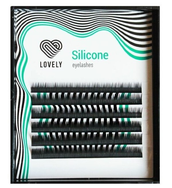 Ресницы на ленте Lovely Mini Черные, D, 0.12, 5-7 mm, 6 линий