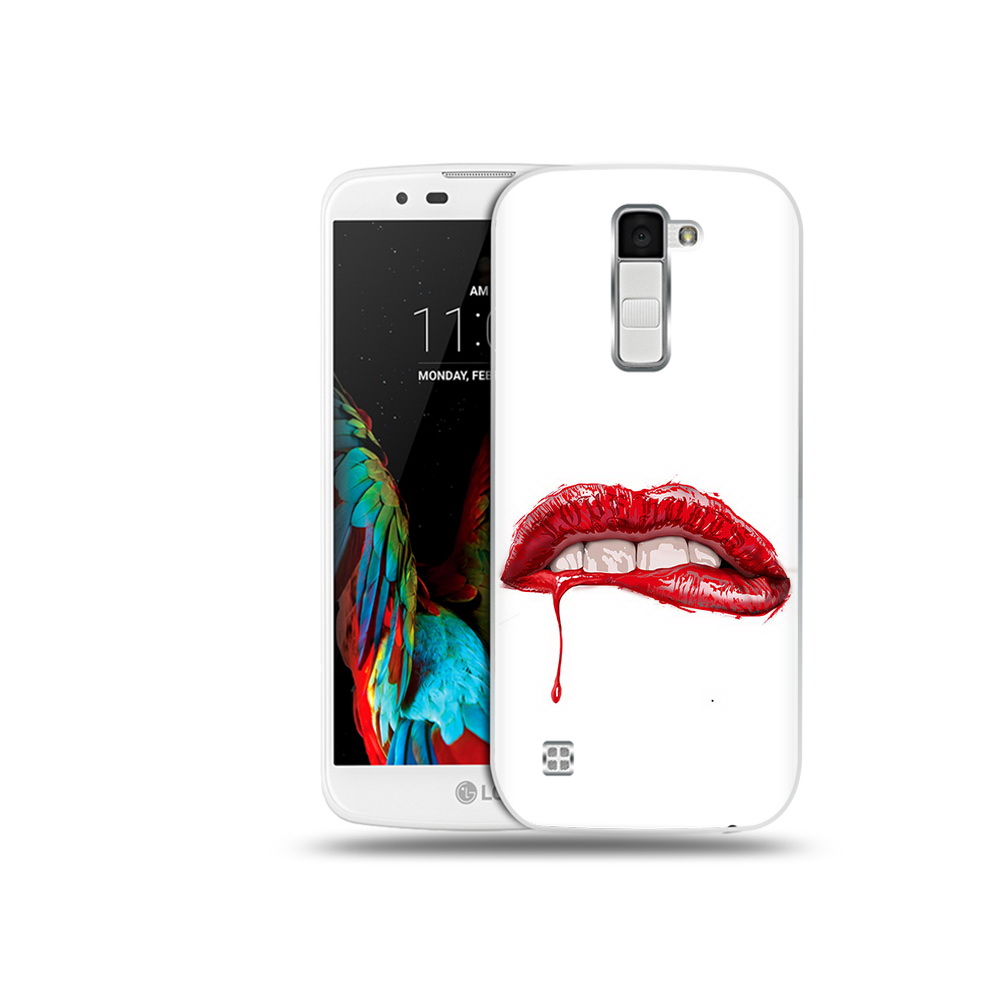 

Чехол MyPads Tocco для LG K10 яркие красные губы (PT30014.80.706), Прозрачный, Tocco