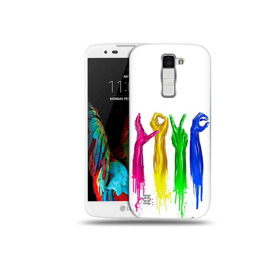 

Чехол MyPads Tocco для LG K10 яркие руки love (PT30014.80.707), Прозрачный, Tocco