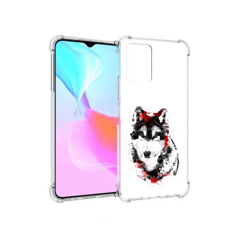

Чехол MyPads Tocco для Vivo Y33s кровавый волк (PT226981.417.416), Прозрачный, Tocco