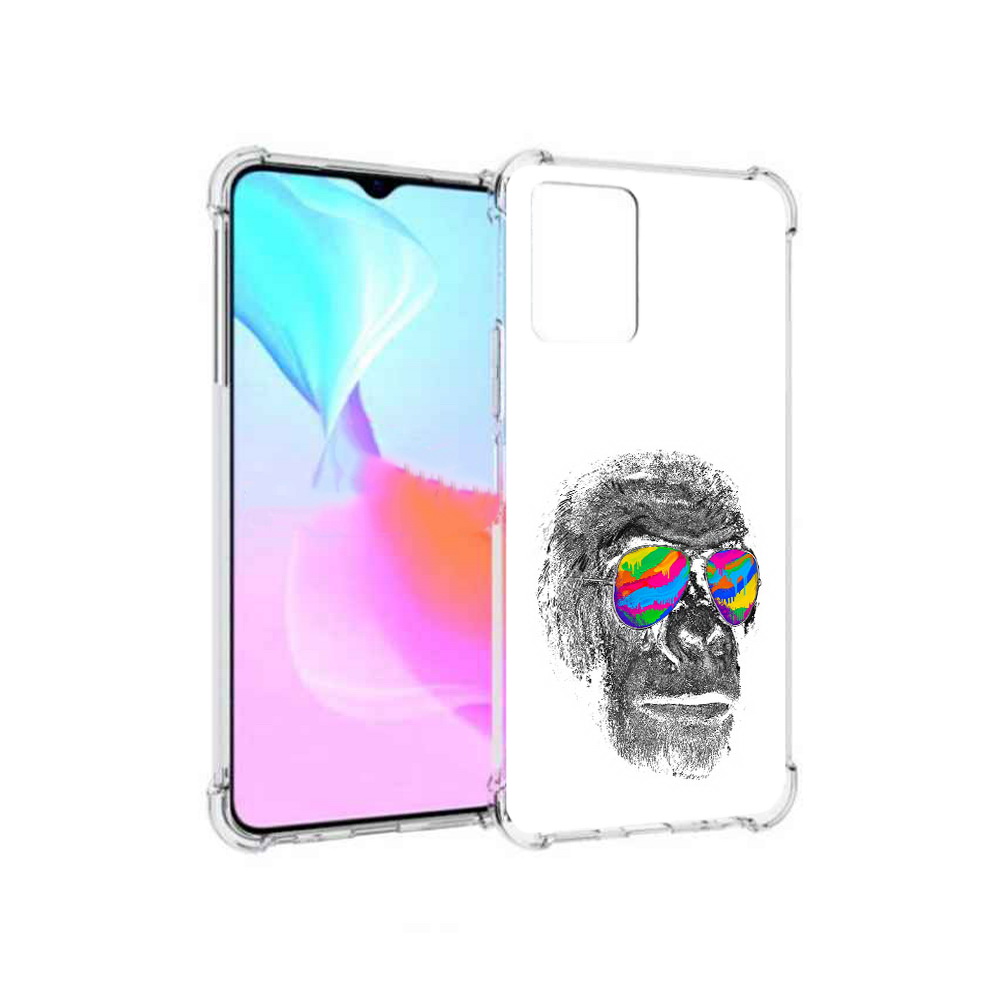 

Чехол MyPads Tocco для Vivo Y33s крутая обезьяна в очках (PT226981.417.422), Прозрачный, Tocco