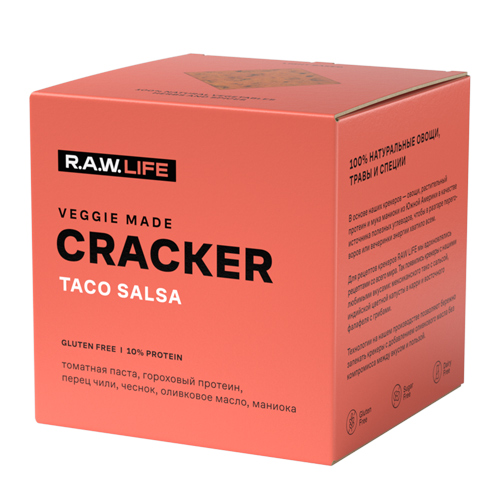 Крекеры Raw Life Enjoy&Crack Taco salsa, безглютеновые, 75 г х 2 шт