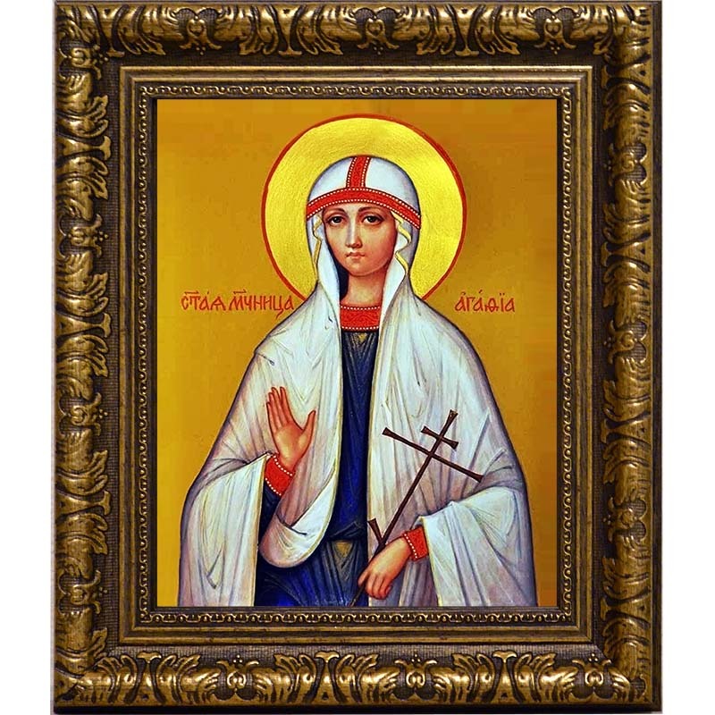 

Агафия (Агата) Панормская (Палермская) Сицилийская Святая мученица. Икона на холсте.