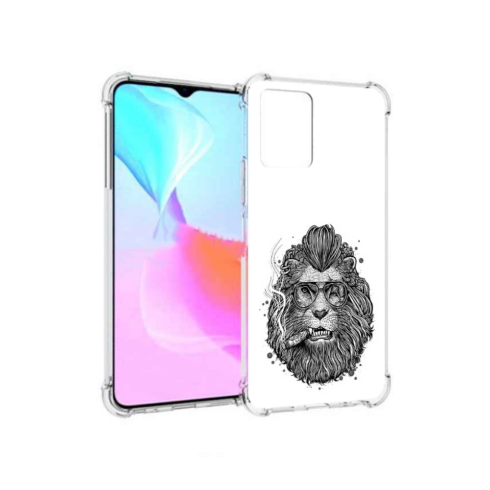 

Чехол MyPads Tocco для Vivo Y33s курящий лев (PT226981.417.432), Прозрачный, Tocco