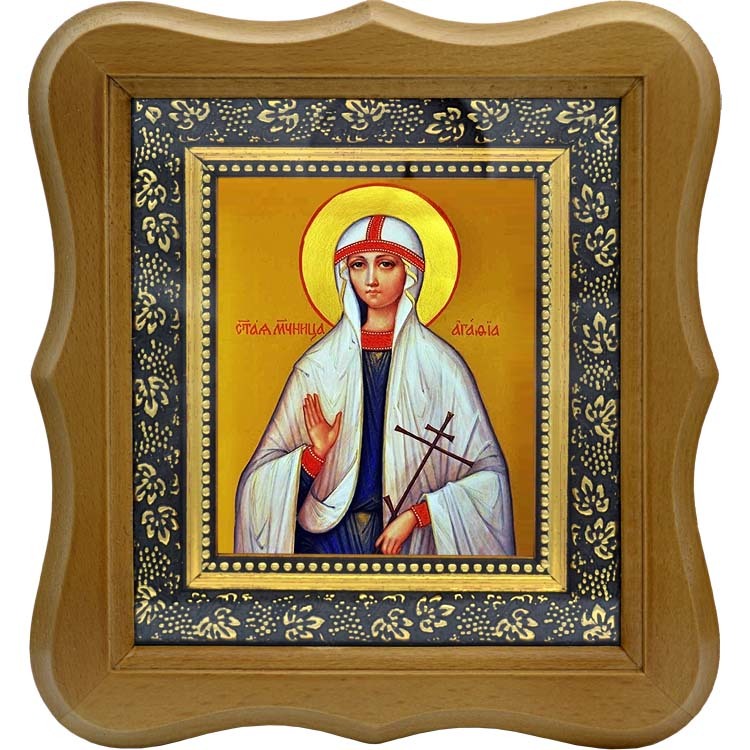 

Агафия (Агата) Панормская (Палермская) Сицилийская Святая мученица. Икона на холсте.