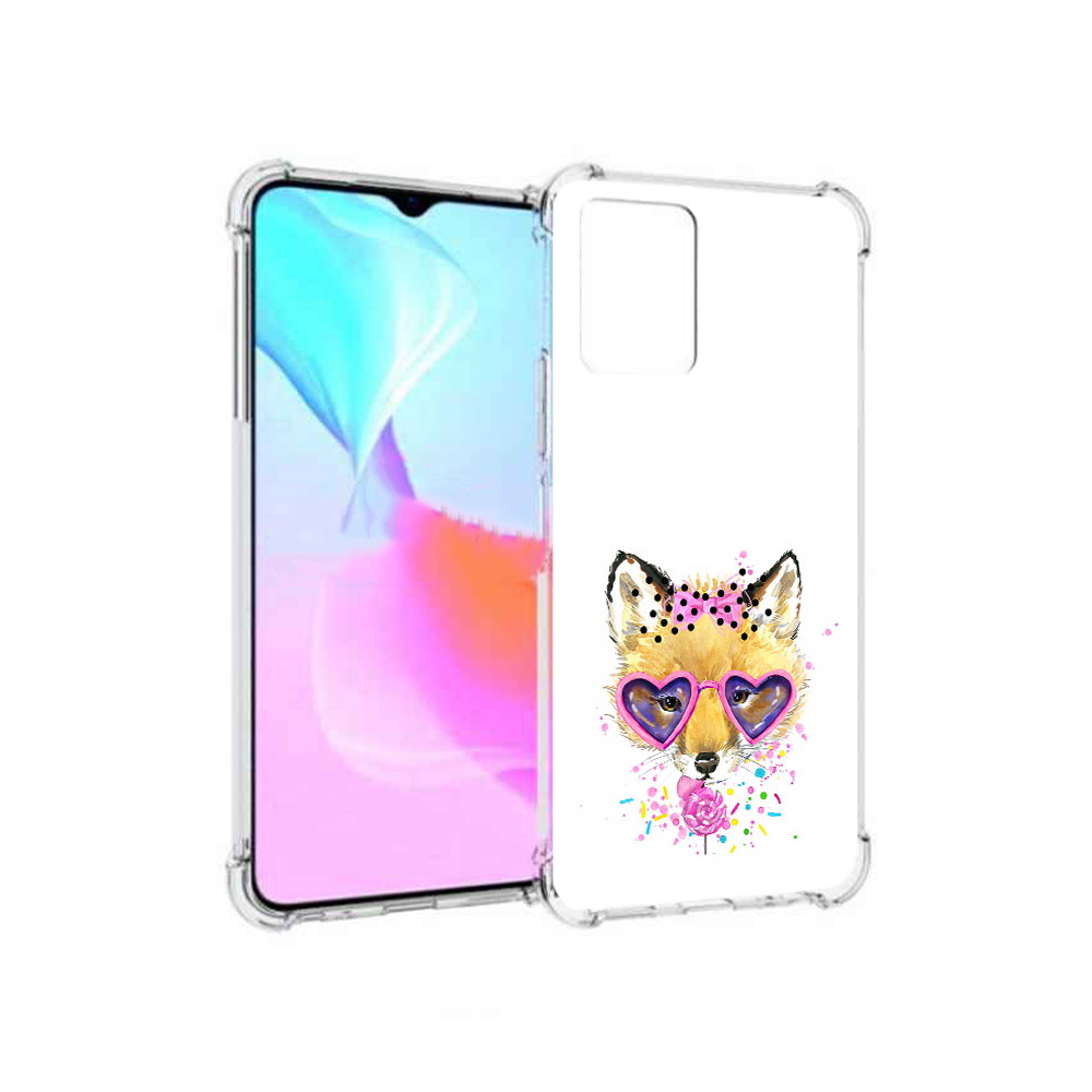 

Чехол MyPads Tocco для Vivo Y33s лисенок с бантиком (PT226981.417.441), Прозрачный, Tocco
