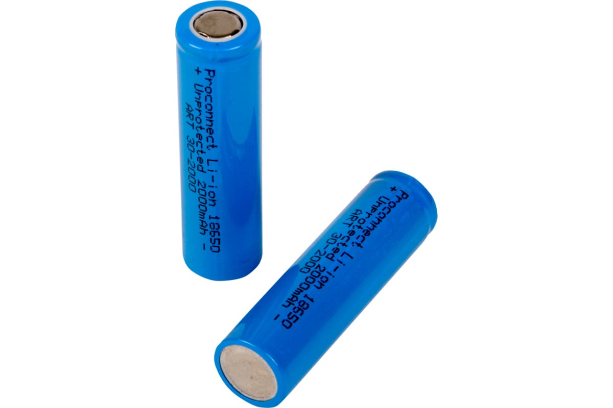 

Аккумулятор ProConnect 10 штук 18650 Li-Ion 2000 mAh 3.7V 30-2000