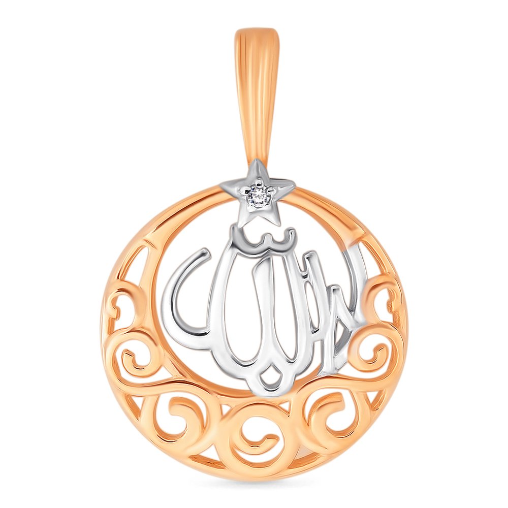 

Кулон из красного золота 585Gold 603004266, фианит, 603004266