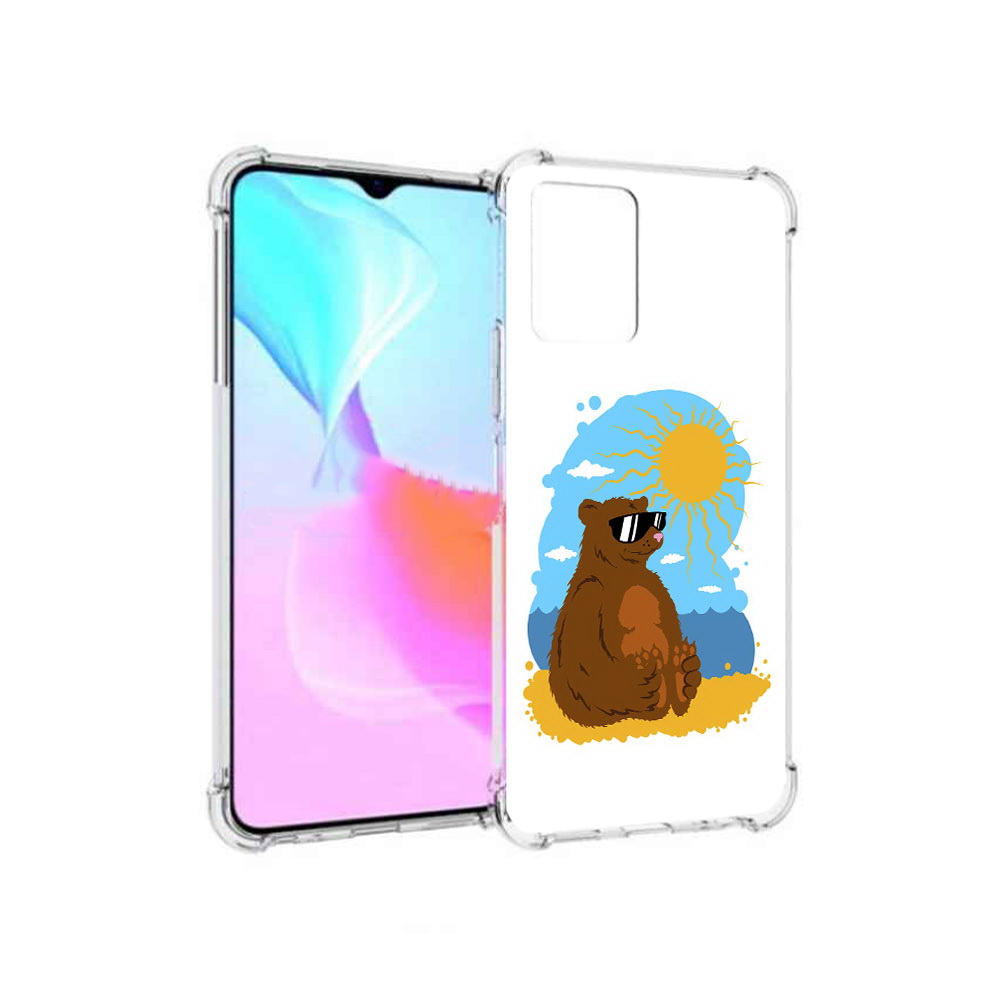 

Чехол MyPads Tocco для Vivo Y33s медведь на чиле (PT226981.417.468), Прозрачный, Tocco
